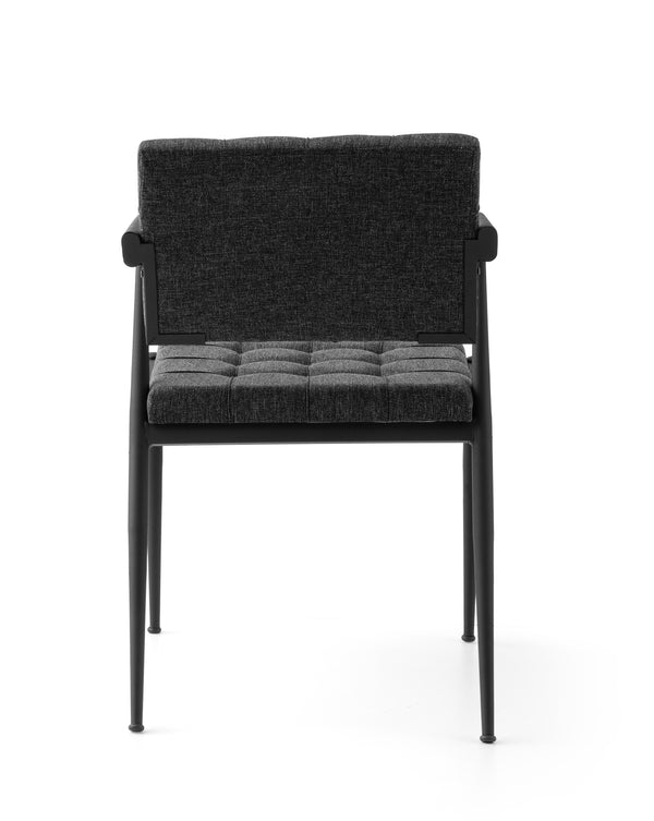 Upholstered Armchair with Metal Frame