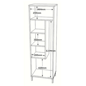 Slim Utility Cupboard with Mop & Broom Storage