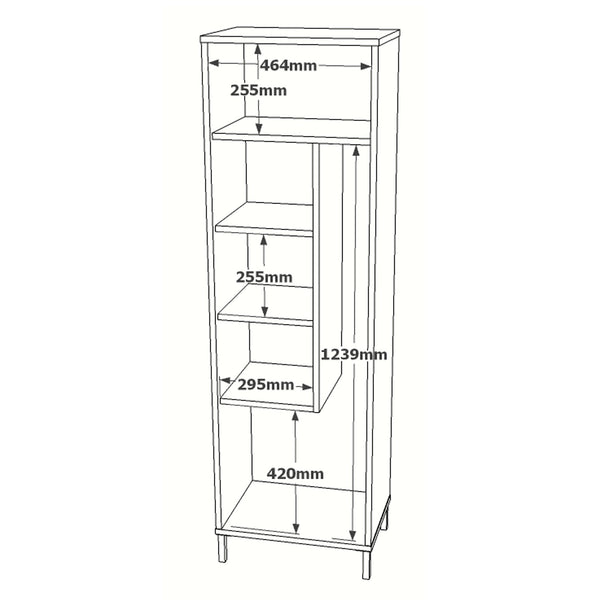 Slim Utility Cupboard with Mop & Broom Storage
