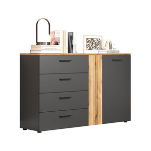 Esteban Chest in Anthracite / Coast Evoke Oak Finish