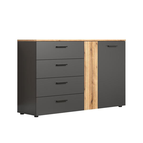 Esteban Chest in Anthracite / Coast Evoke Oak Finish