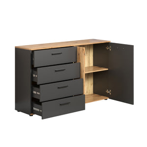 Esteban Chest in Anthracite / Coast Evoke Oak Finish
