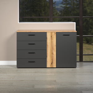 Esteban Chest in Anthracite / Coast Evoke Oak Finish