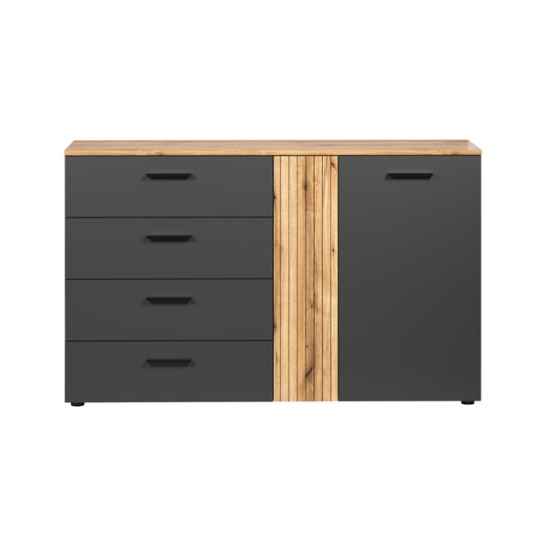 Esteban Chest in Anthracite / Coast Evoke Oak Finish