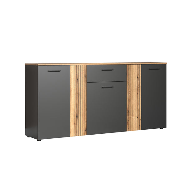 Esteban Chest – Anthracite & Coast Evoke Oak Melamine