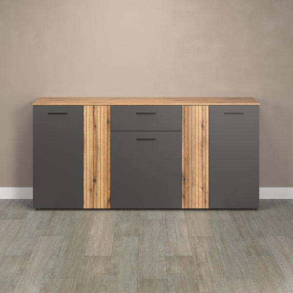 Esteban Chest – Anthracite & Coast Evoke Oak Melamine