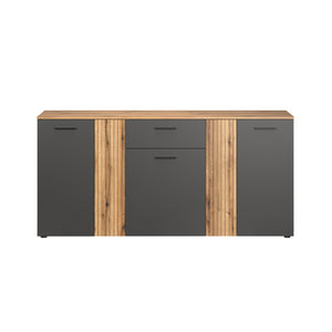 Esteban Chest – Anthracite & Coast Evoke Oak Melamine
