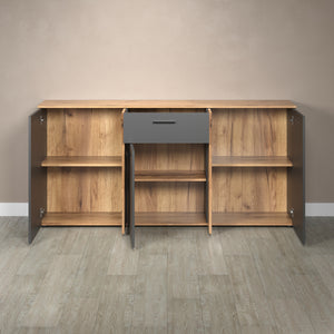 Esteban Chest – Anthracite & Coast Evoke Oak Melamine