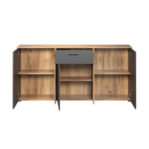 Esteban Chest – Anthracite & Coast Evoke Oak Melamine