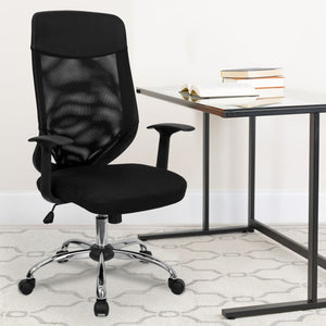 Executive Office Chair – Ergonomic Swivel Desk Chair with Chrome Base - Karrari