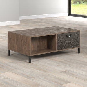 Fusion Coffee Table – Rusty Flow with Pearl Bronze Accent