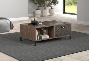 Fusion Coffee Table – Rusty Flow with Pearl Bronze Accent