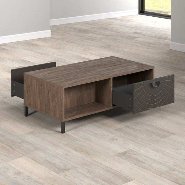 Fusion Coffee Table – Rusty Flow with Pearl Bronze Accent