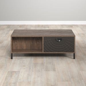 Fusion Coffee Table – Rusty Flow with Pearl Bronze Accent