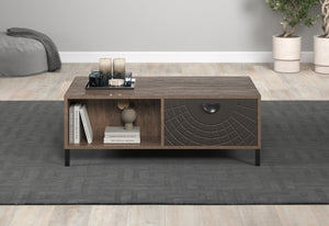Fusion Coffee Table – Rusty Flow with Pearl Bronze Accent