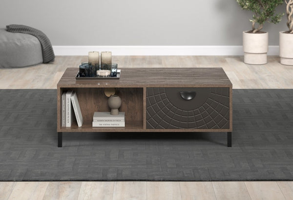 Fusion Coffee Table – Rusty Flow with Pearl Bronze Accent