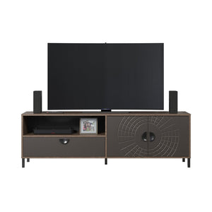 Fusion – TV Cabinet in Rusty Flow Melamine / Pearl Bronze Finish