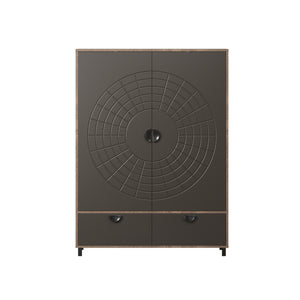Fusion – High Cabinet in Rusty Flow Melamine / Pearl Bronze Finish