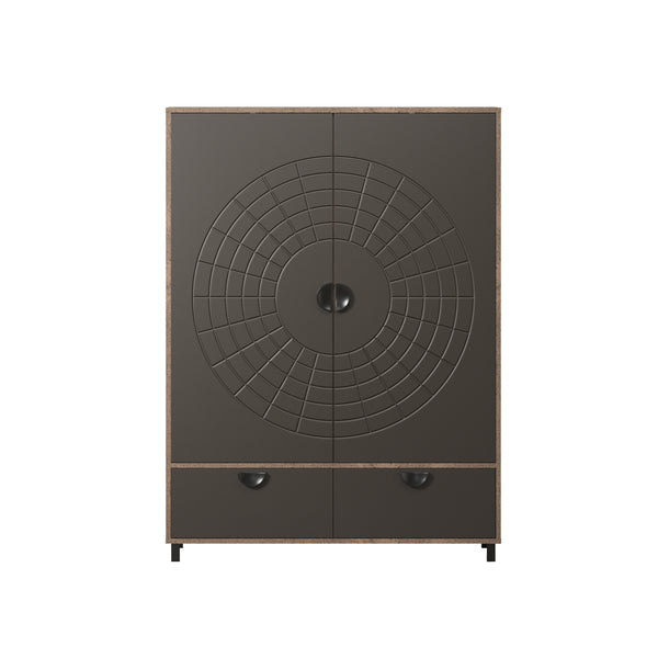 Fusion – High Cabinet in Rusty Flow Melamine / Pearl Bronze Finish