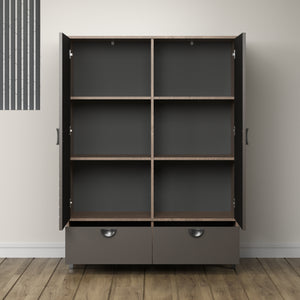 Fusion – High Cabinet in Rusty Flow Melamine / Pearl Bronze Finish