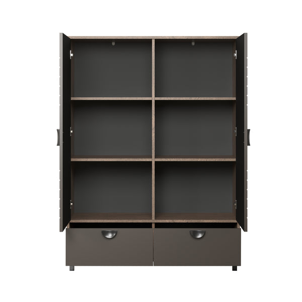 Fusion – High Cabinet in Rusty Flow Melamine / Pearl Bronze Finish