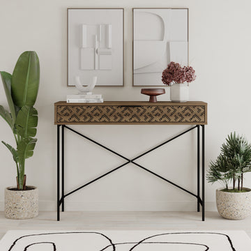 Elegant Wooden Console Table: A Perfect Blend of Style and Function, Brown