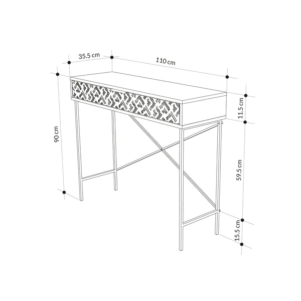 Elegant Wooden Console Table - Karrari