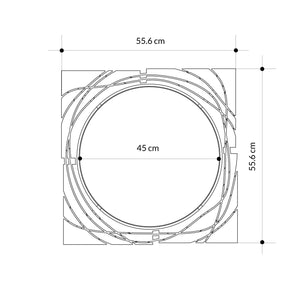 Elegant Black Square Mirror - Karrari