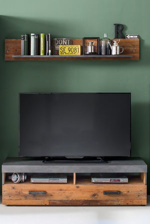 Indy – TV Storage Cabinet + Wall Shelf Set
