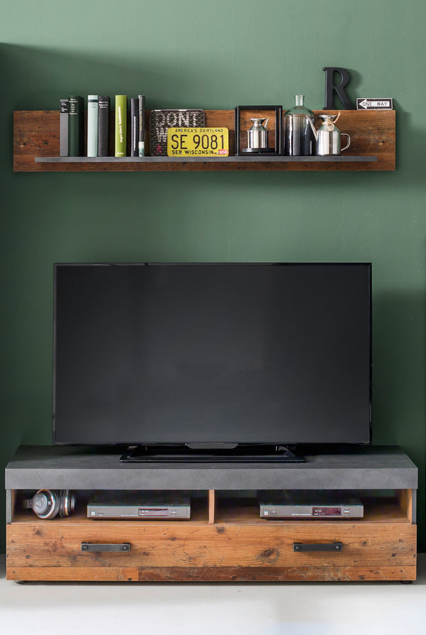 Indy – TV Storage Cabinet + Wall Shelf Set