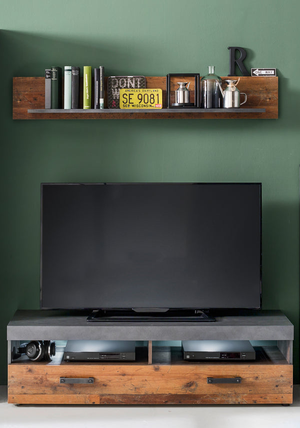 Indy – TV Storage Cabinet + Wall Shelf Set