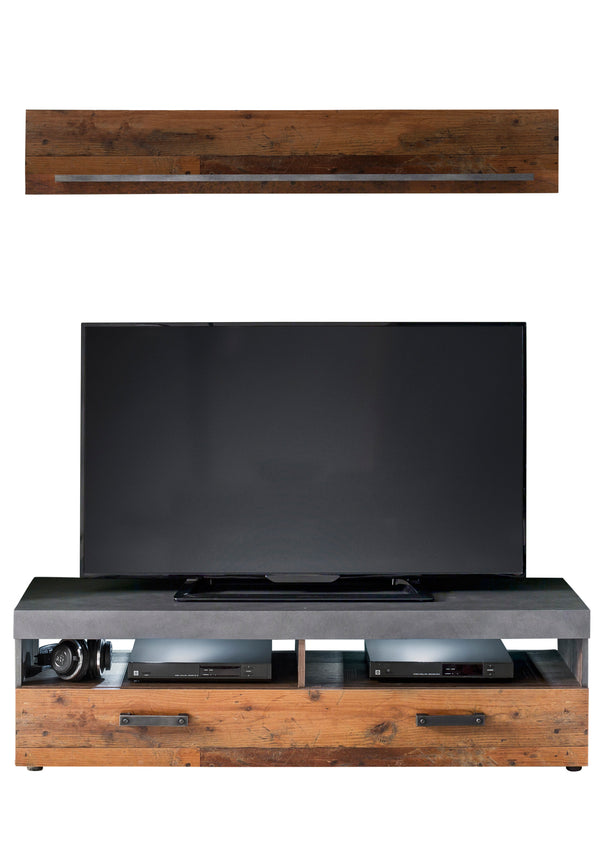 Indy – TV Storage Cabinet + Wall Shelf Set