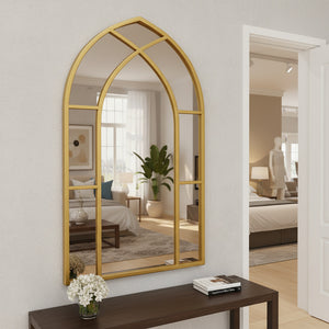 Cathedral Gold Wall Mirror - Metal Frame