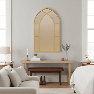 Cathedral Gold Wall Mirror - Metal Frame