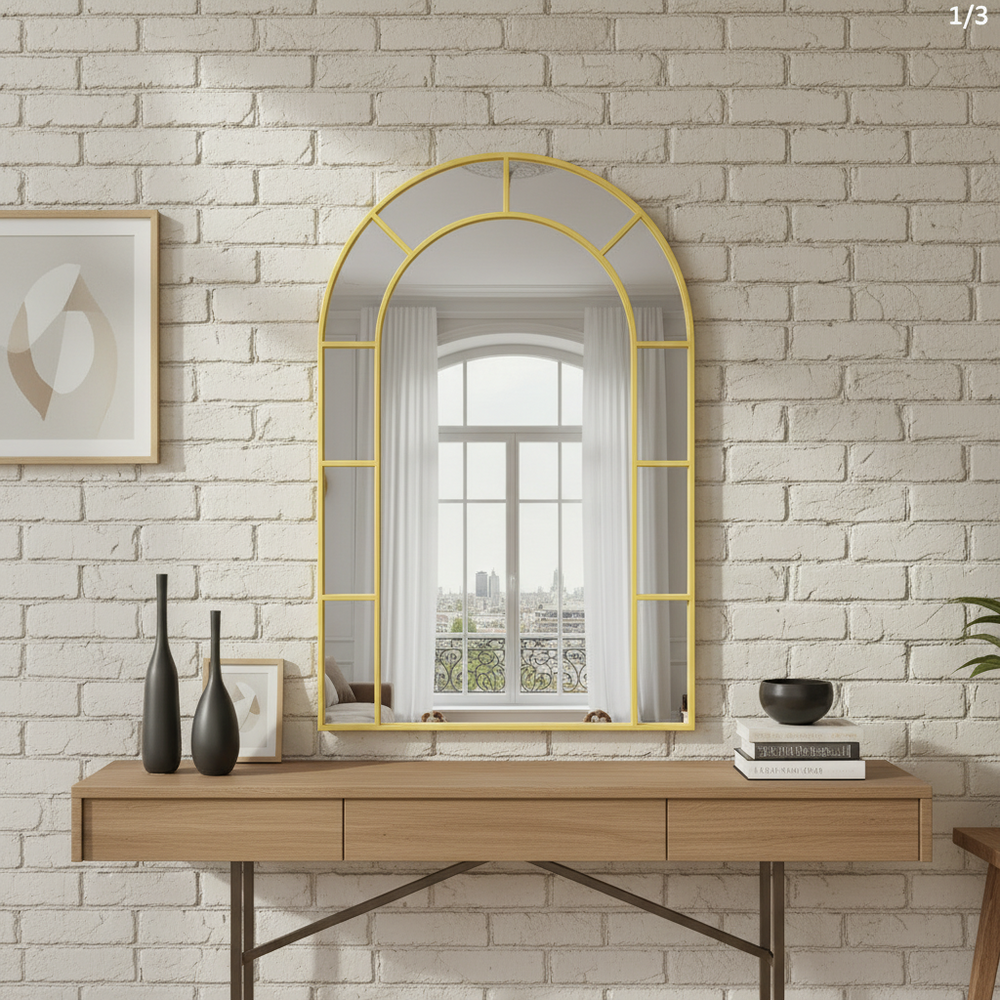 Arched Gold Metal Mirror - Karrari