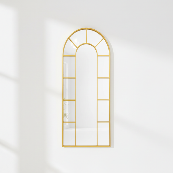 Arched Mirror with Gold Frame