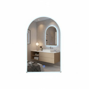 Arched LED Mirror with Touch Sensor