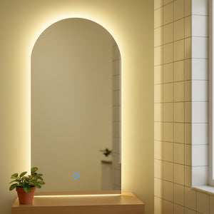Arched LED Backlit Touch Mirror