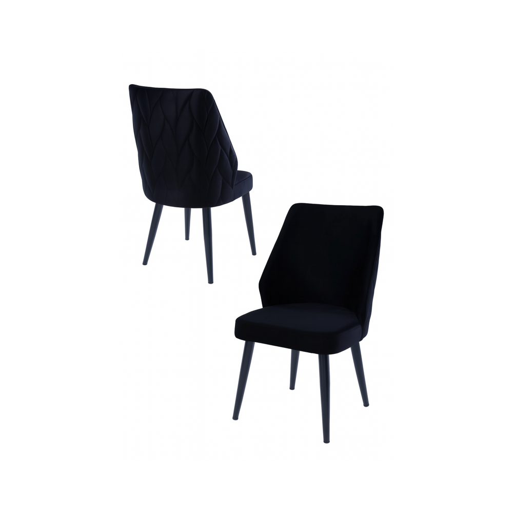 Upholstered Black Chairs (set of 2) - Karrari