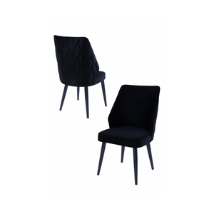 Upholstered Black Chairs (set of 2) - Karrari