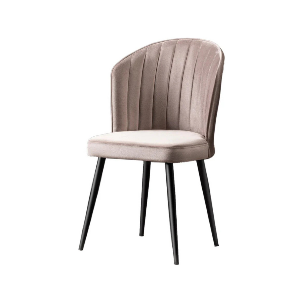 Cappuccino Velvet Chairs (set of 4) - Karrari