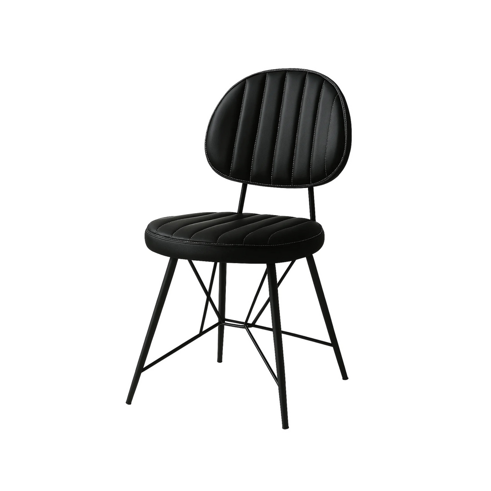 Ahtapot Black Leather Dining Chair - Karrari