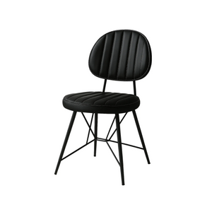 Ahtapot Black Leather Dining Chair - Karrari
