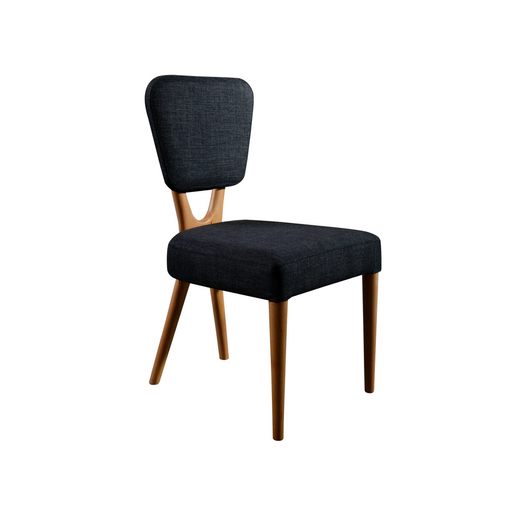 Scandinavian Oak & Dark Grey Chairs (set of 2) - Karrari