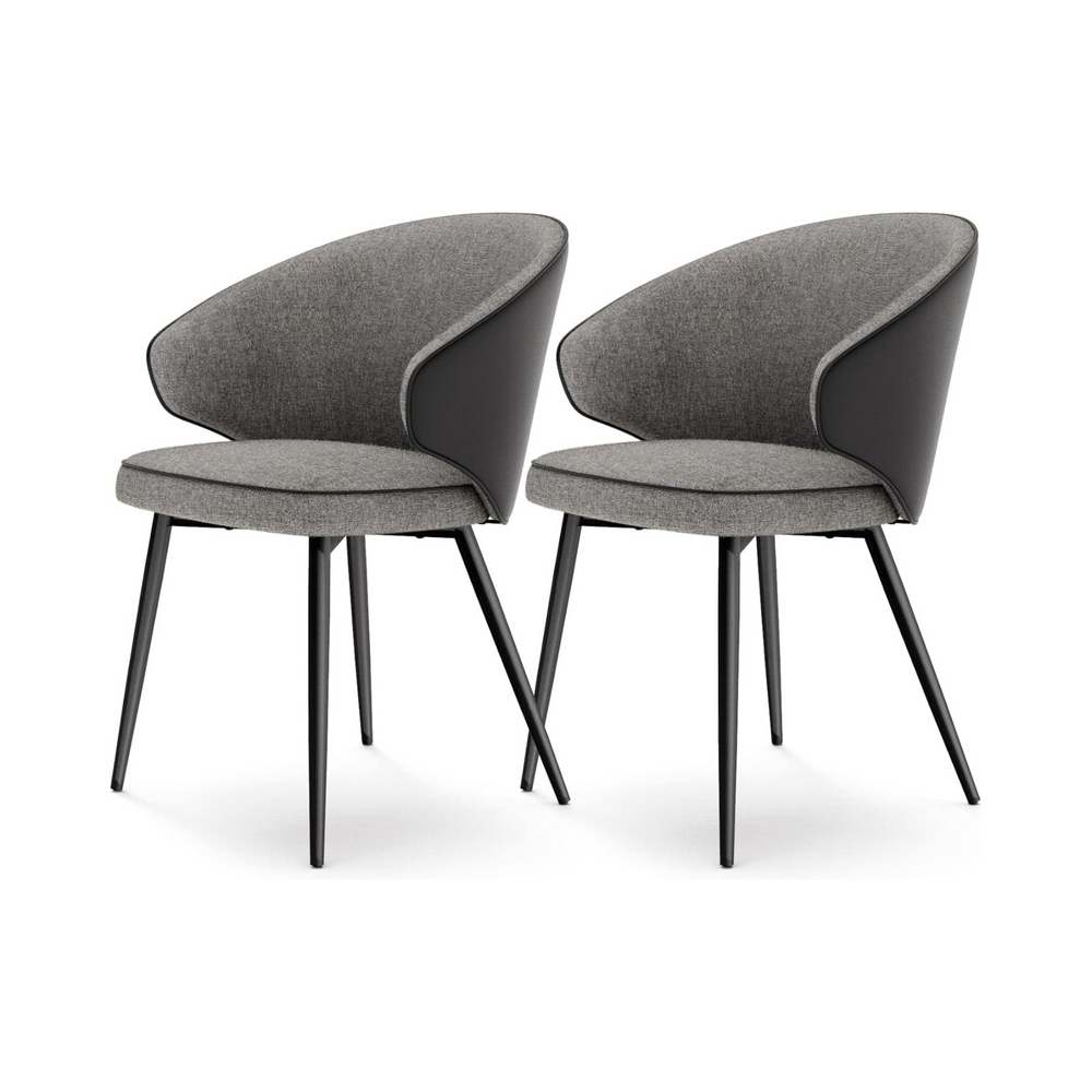 Grey Upholstered Dining Chairs (set of 2) - Karrari