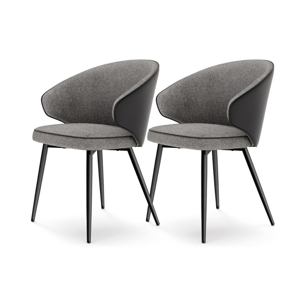 Grey Upholstered Dining Chairs (set of 2) - Karrari