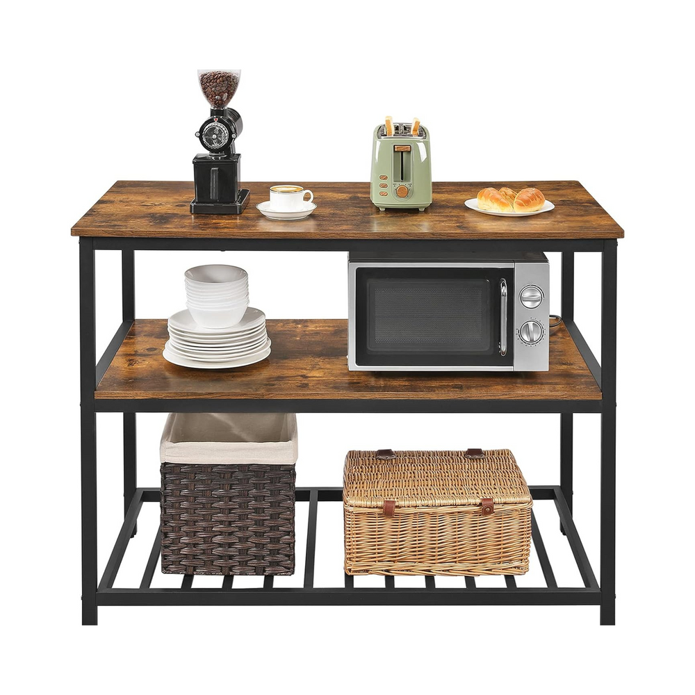 Baker’s Rack Kitchen Island with Countertop - Karrari