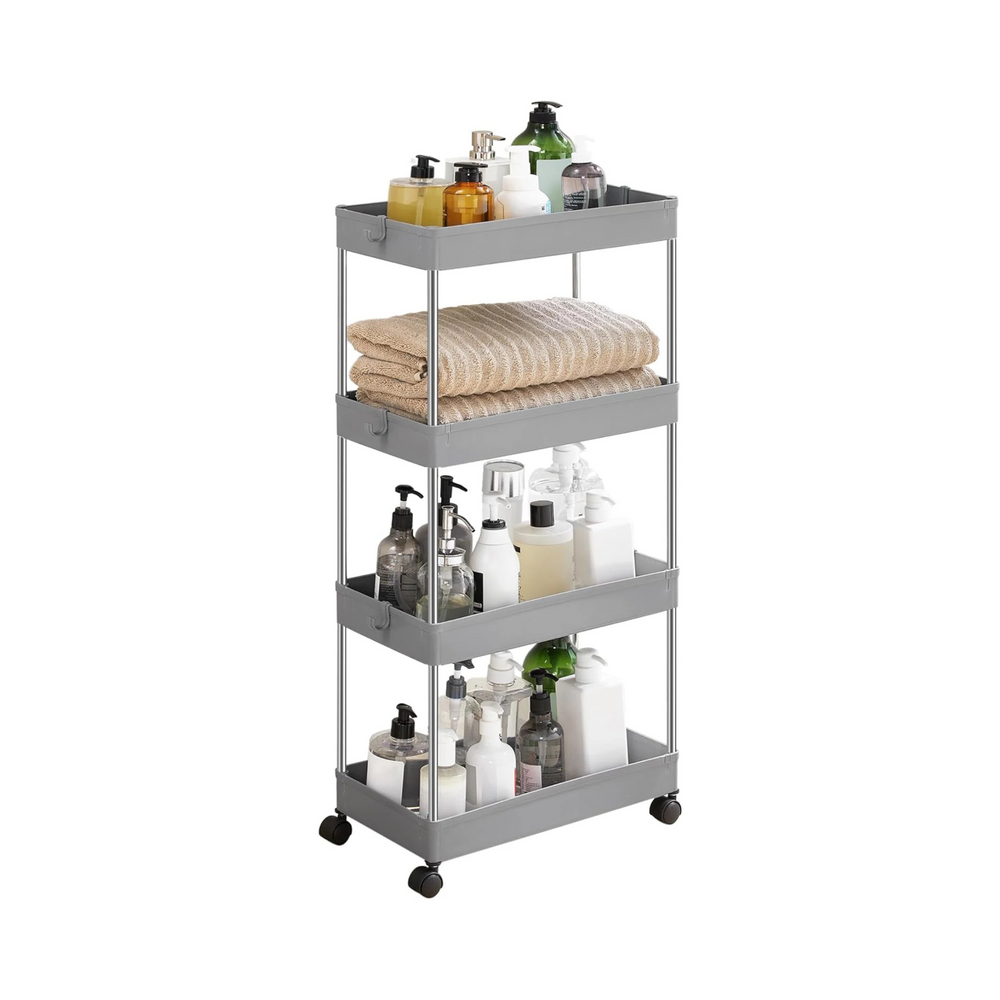 4-Tier Rolling Storage Trolley - Dove Grey - Karrari