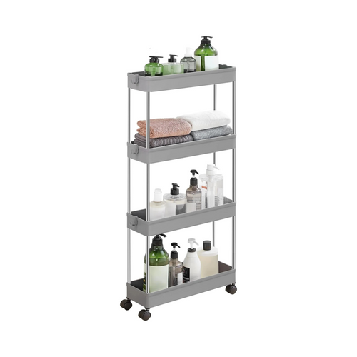 4-Tier Dove Grey Storage Trolley - Karrari