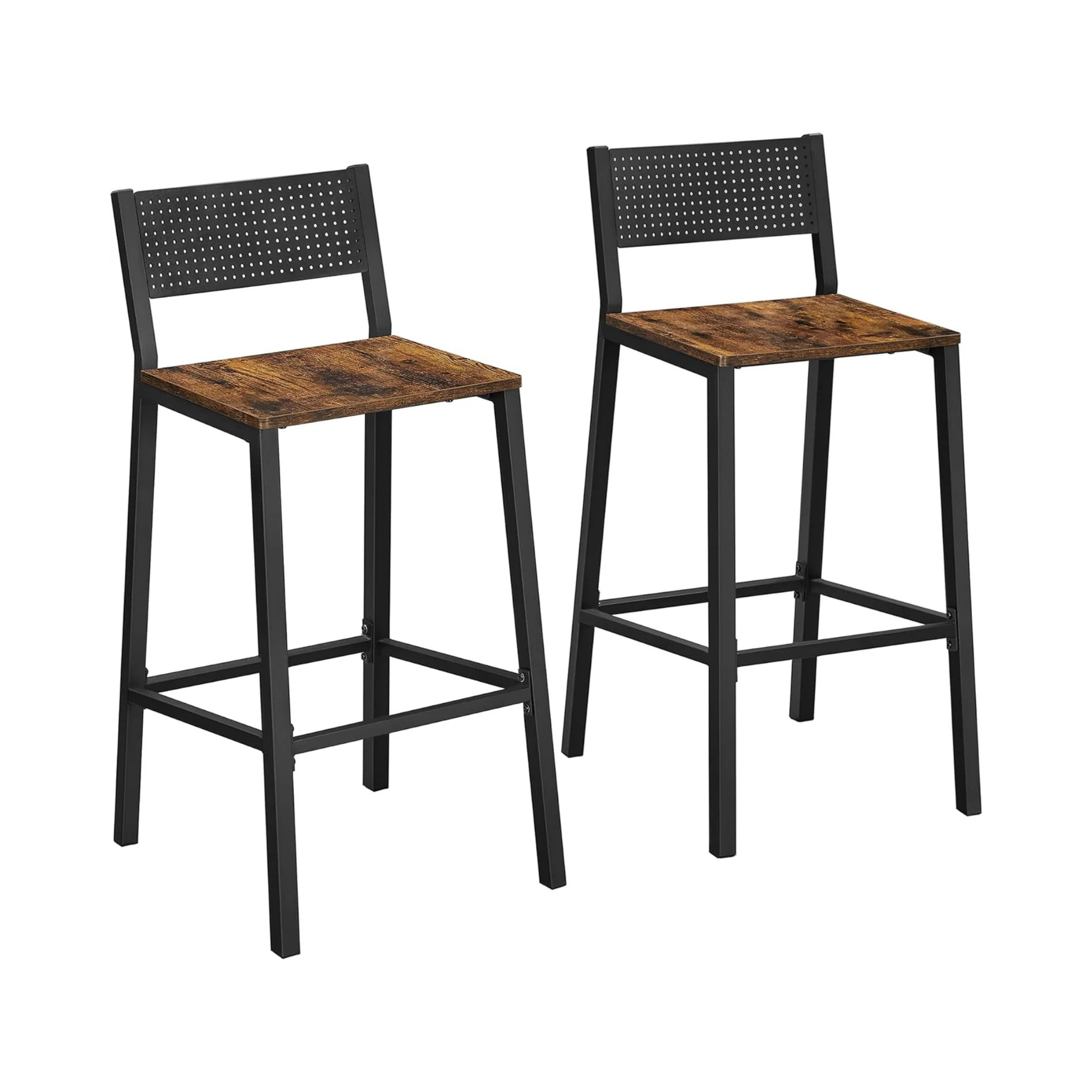 Set of 2 Industrial Kitchen Chairs